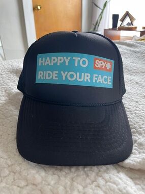 SPY Skiing Apres Black Mesh Trucker Cap